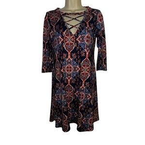 Fig & Olive Trapeze Style Dress, Multicolored, EUC